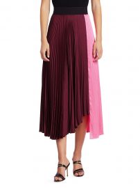 A L C  - Grainger Colorblock Pleated Midi Skirt at Saks Fifth Avenue